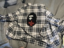 Bathing Ape White And Grey