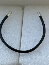 Authentic TROLLBEADS 18cm Leather bracelet with sterling silver ends.20cm with l