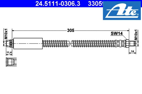 Front brake hoses - brake,