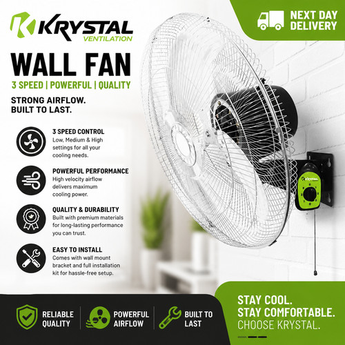 Wall fan powerful - wall,
