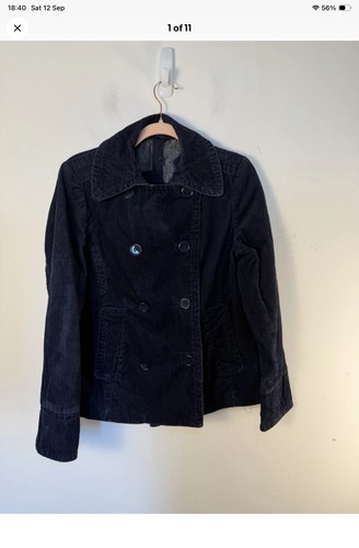 Handmade navy corduroy pea - handmade,