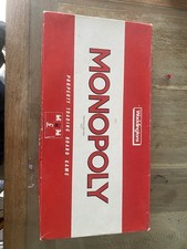 Vintage 1986 Waddingtons MONOPOLY Board Game Original  Red Box 100% COMPLETE