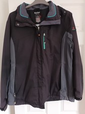 ladies killtec waterproof jacket size16 black/grey