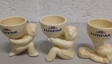 3 Lurpak Porcelain Egg Cups 