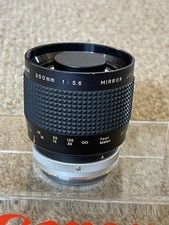 T-Mount Super Paragon 300mm F/5.6 Mirror Manual Focus Lens + Canon FD Adaptor