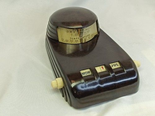 Art deco 1940 thermometer - art,
