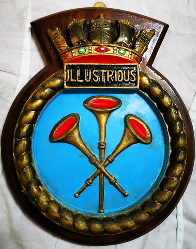 Hms illustrious ship - ship, crest