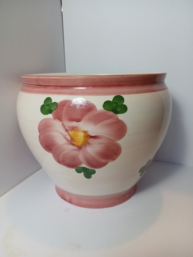 Vintage planter hand painted - planter,