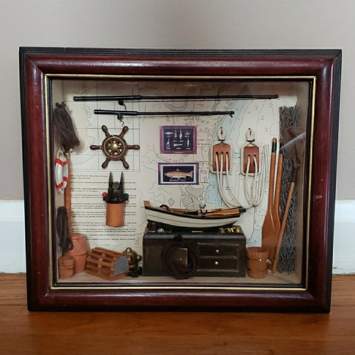 Nautical shadow box - box, row