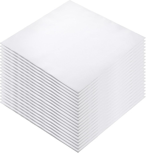 20pcs white fabric squares - 20pcs,