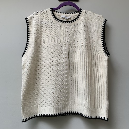 Knit sweater vest tank top - knit,