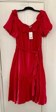 New Next pink wrap midi dress