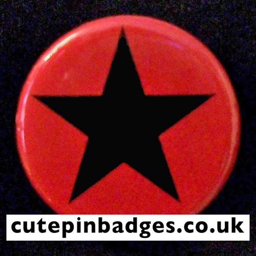 Red star badge - sticker,