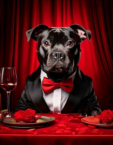 Black staffordshire bull - black,
