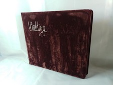 Vintage Unused Wedding Album 70s 80s Purple Velvet Cover