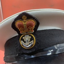 Original British Royal Navy Petty Officers Peaked Cap - Size 56