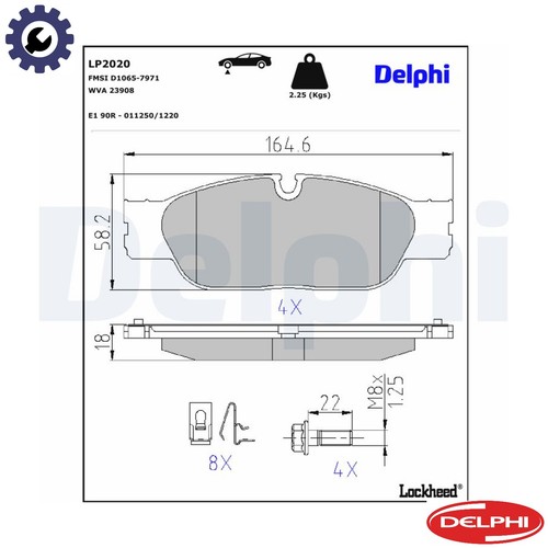 Brake pad set disc - set,