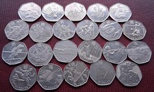 22 OLYMPIC 50p COINS / ALL A