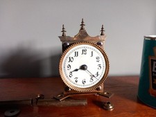 vintage brass clock movement