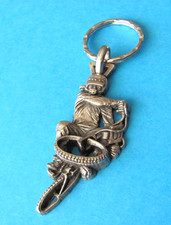 Vintage BMX 3D Bike Keyring, VGC. Metal. ?