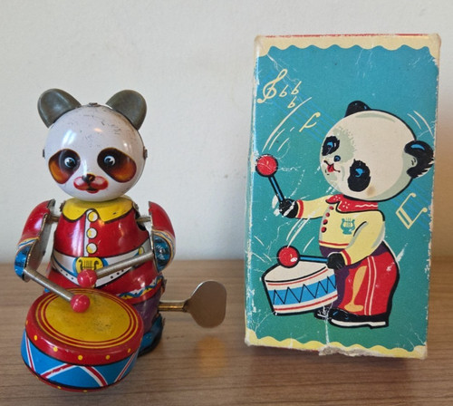 Clockwork panda drummer tin - clockwork,