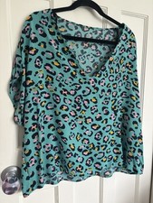 Primark multicoloured Ladies animal leopard print top size UK 20 