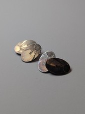 Vintage Sterling Silver 9ct Gold on Silver Mens Cufflinks | 925 Silver 