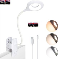 LED INOVATIVE Clip on Reading Lamp, Eye Protect Book Light Flexible Neck (J986)