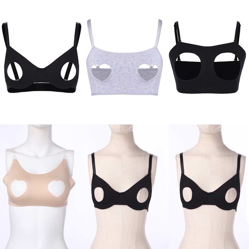 Womens open breast cup exposed - womens,