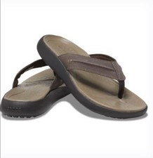 CROCS  YUKON VISTA 11 Literide FLIP Espresso Sandals Men US Size 8-13 COMFORT