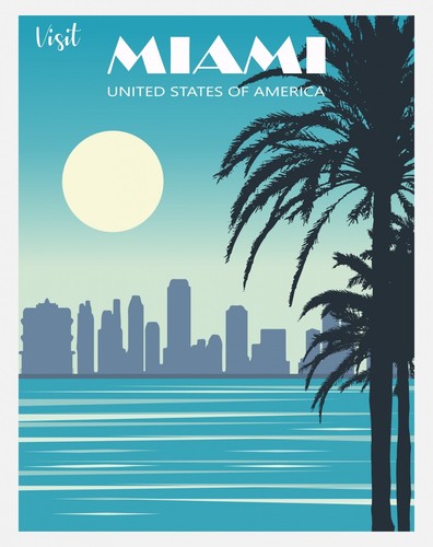 Miami florida vintage - miami, a3/a4