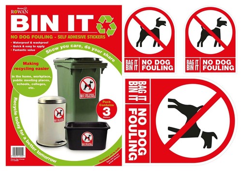 Dog fouling self adhesive - 'no,
