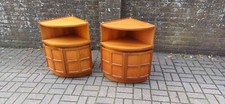 Pair of Vintage Retro Nathan Corner Units Mid Century Teak Cupboard Bedsides