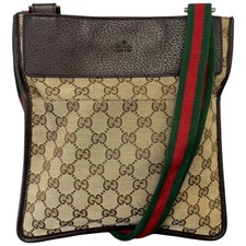 Gucci Men's GG Supreme Messenger Bag Brown