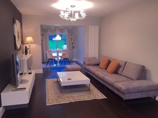 4 Seater Grey Fabric Sofa