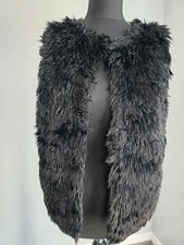 Topshop Faux Fur Gilet Black