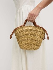 Marks & Spencer Womens Brown Raffia Shoulder Women Bag - M&S