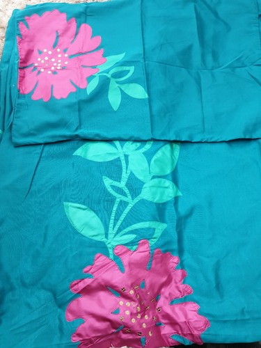 Next teal tropical - teal, applique