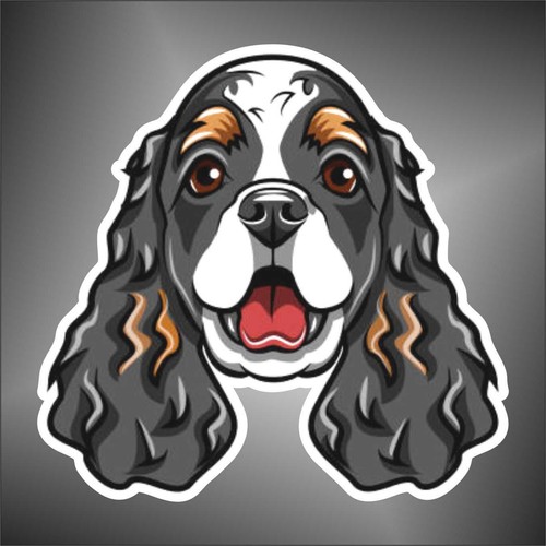 Sticker decal german - decal, cocker