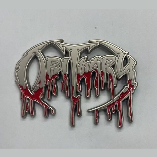 Obituary enamel pin - obituary,