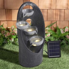 Garden Solar Rockery Waterfall