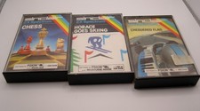 Three Sinclair Spectrum 48K Games - Chess, Horace Goes Skiing, Chequered Flag