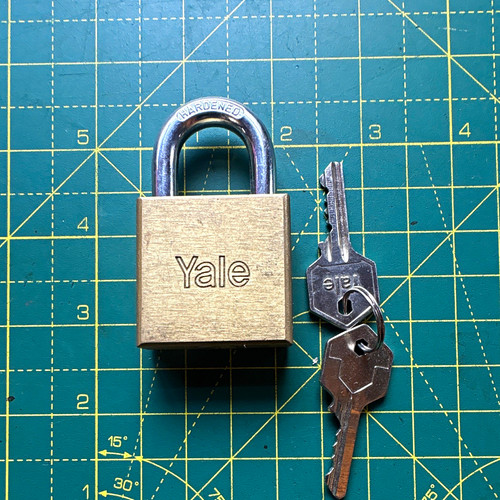 Yale brass keyed padlock - yale,