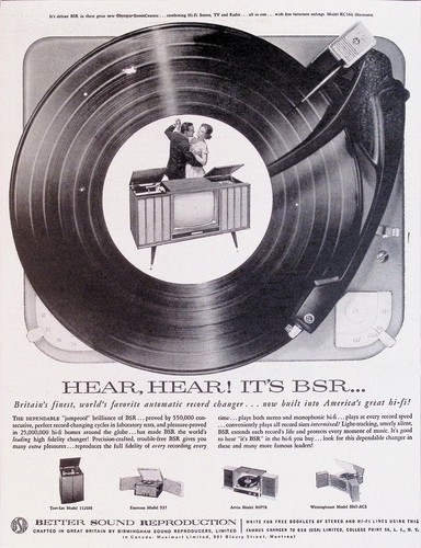 Bsr vintage print 1960 - bsr, ad