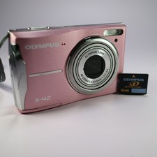 Olympus Digital Camera X-42 12.0MP Pink Tested With xD Card *Read*