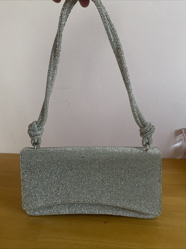 Quiz silver diamanté clutch - silver,