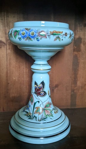 Victorian opaline blue glass - opaline,