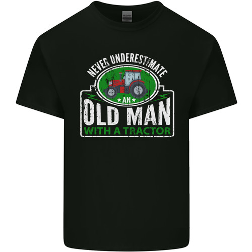 Old man with - old, tractor