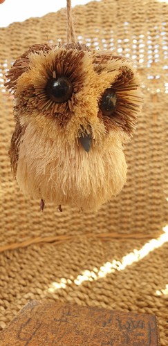 Large hanging owl ornament - hanging,