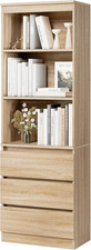 Tall Bookcase Oak 3 Shelves 3